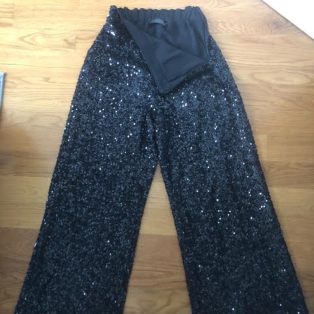FOXBLOOD Black Ice Sequin Pants